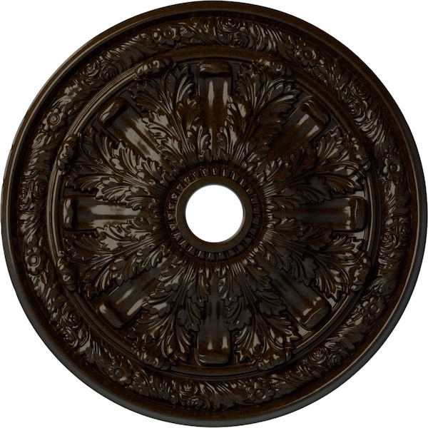 Ekena Millwork Flagstone Ceiling Medallion (Fits Canopies up to 3 7/8"), 30"OD x 3 7/8"ID x 3 1/4"P, Bronze CM30FLBZS - main